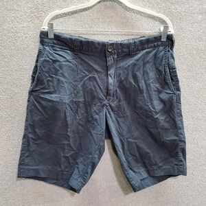 J Crew Men Shorts 33 Blue Navy Chino Stretch Slash Pockets 10" Inseam